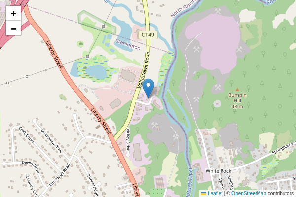 Map showing the location of WaterMarkSG Signs & Graphics at 7 Alice Ct Unit C, Pawcatuck, CT 06379